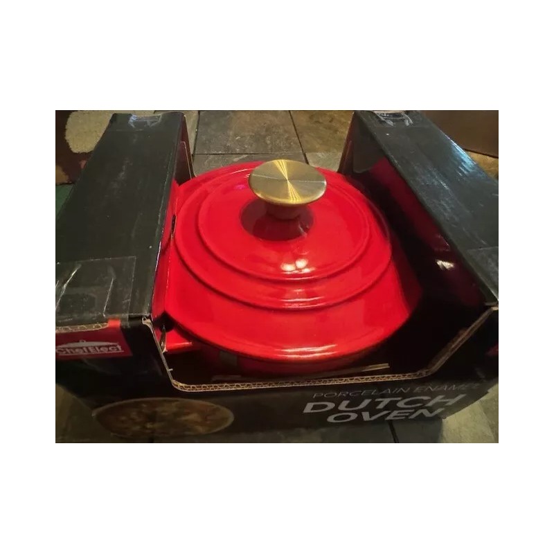 CHEFELECT NEW - CAST IRON PORCELAIN ENAMEL 3 QT DUTCH