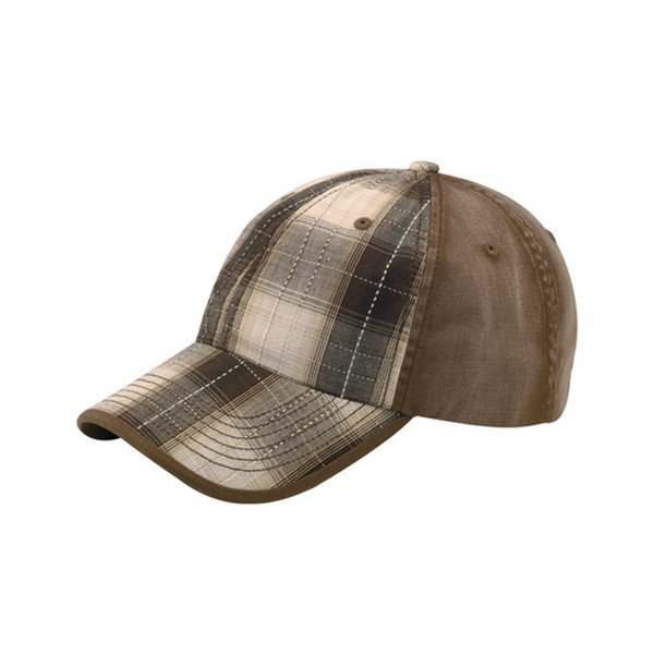 G Men's Plaid Low Profile Washed Cotton Twill Adjustable Cap