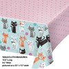 Creative Converting Cat Party Plastic Tablecloths, 3 ct