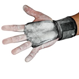 JerkFit Wodies Wrist Wraps 2n1 Full Palm Protection Handgrips Combined With Wrist Support, Workout Gloves For Weightlifting, WODs, Calisthenics & Gymnastics (Black, L)