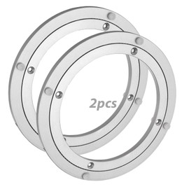2 PCS 8 Inchs Lazy Susan Aluminum Bearing Lazy Susan Rotating Turntable Bearing Swivel Plate Hardware, Metal Rotating Turntable Bearings Swivel Plate Hardware for Dining-Table