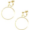 Jewelry Shop M e0074 Women's Earrings, Square Extrusion, Metal Hoop