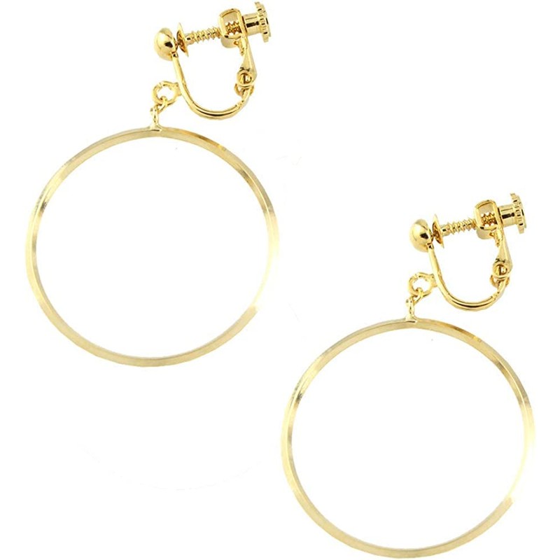 Jewelry Shop M e0074 Women's Earrings, Square Extrusion, Metal Hoop