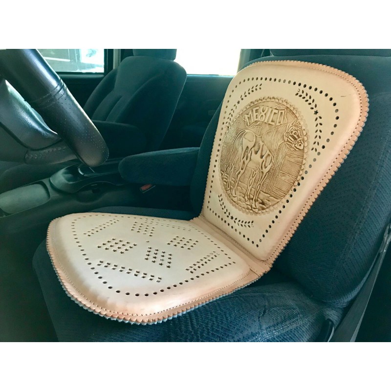 1clickautoacc Genuine Mexican Respaldo Leather Car/Truck Seat Cushion Stallion Horse