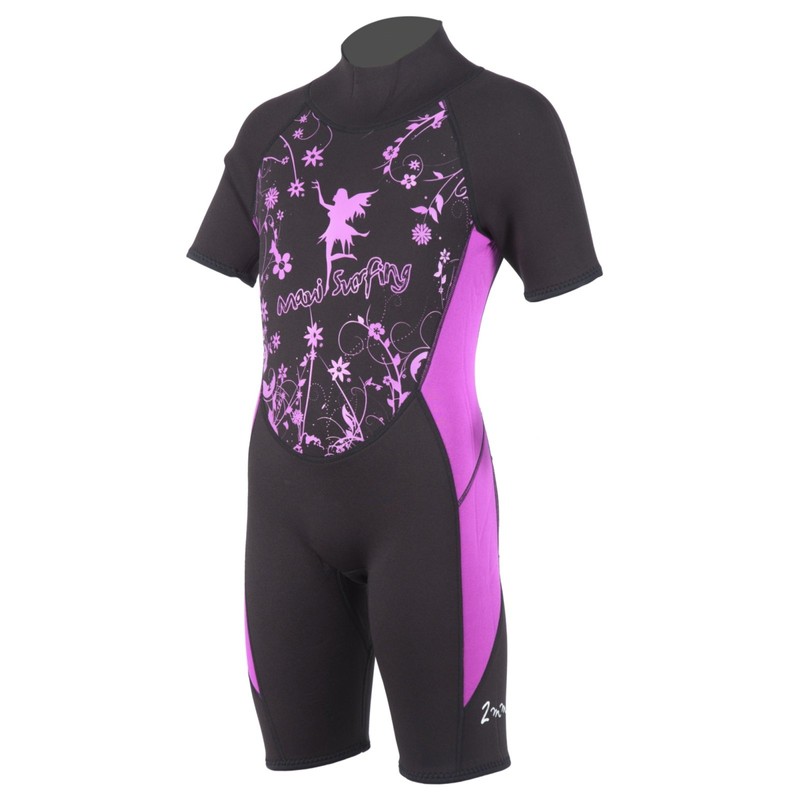 Scubatec 2 mm Children's Shorty Fairy, Black/Pink, 92-98 (3XS)