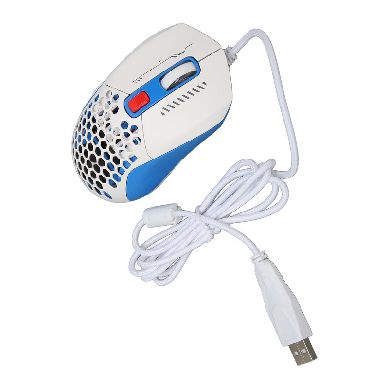 Wired Mouse Ergonomic RGB Backlit Adjustable DPI Programmable Keys 4.9ft