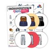 Typographus - 68 kindgerechte Aufkleber für Kleidung - Für Kleiderschränke,
