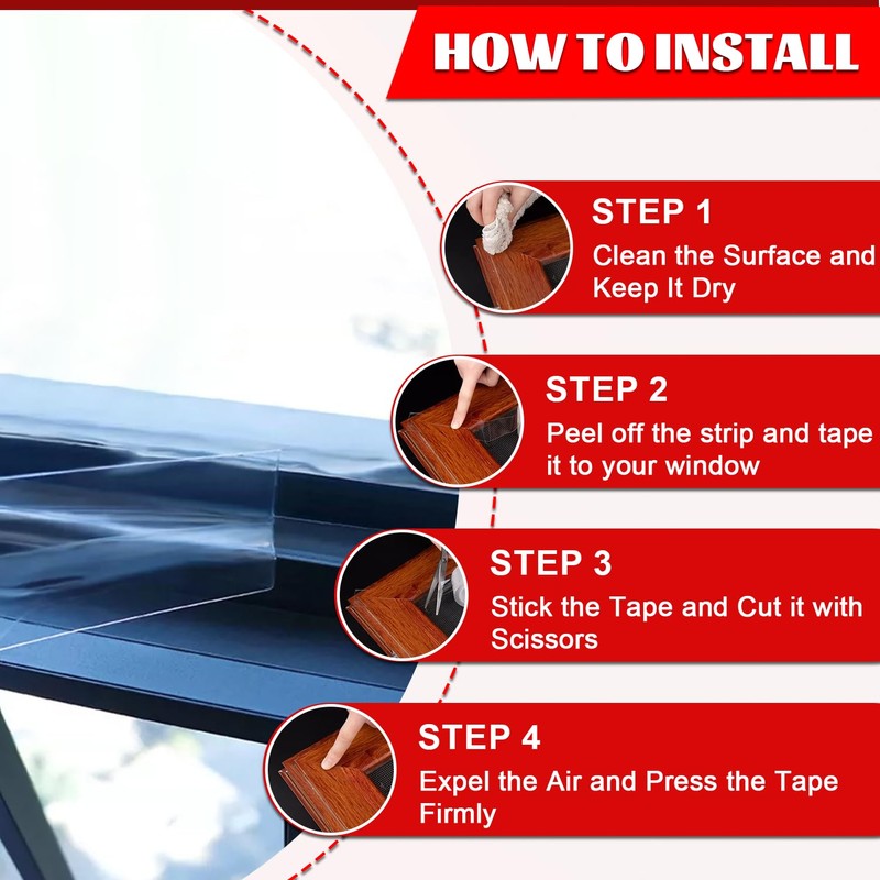 PackYard Transparent Window Weather Sealing Tape 2 Inch x 66