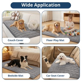 OstepDecor Washable Couch Arm Covers, Thick Soft Sofa Headrest Cover, Pet Friendly Armrest Chair and Recliner Arm Covers for Leather, Sectional, Loveseat (27.6" x 27.6", Grey)