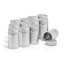 Boomers Gourmet - Spice Jar Extra Large with Double Lid Made of Tinplate - 12 Tins - Pack of 12