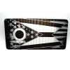 DIGIART INTERNATIONAL OHIO STATE FLAG AMERICAN FLAG BRUSHED METAL CAR