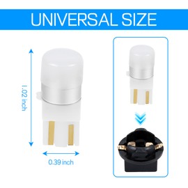 Hovom 6PCS T10 Car LED Light Bulb, 12V 194 W5W Car Instrument Cluster Light Bulb, Super Bright Automotive Bulb Replacement for Dashboard Panel Gauge Indicator Lamp License Plate Lights (White)