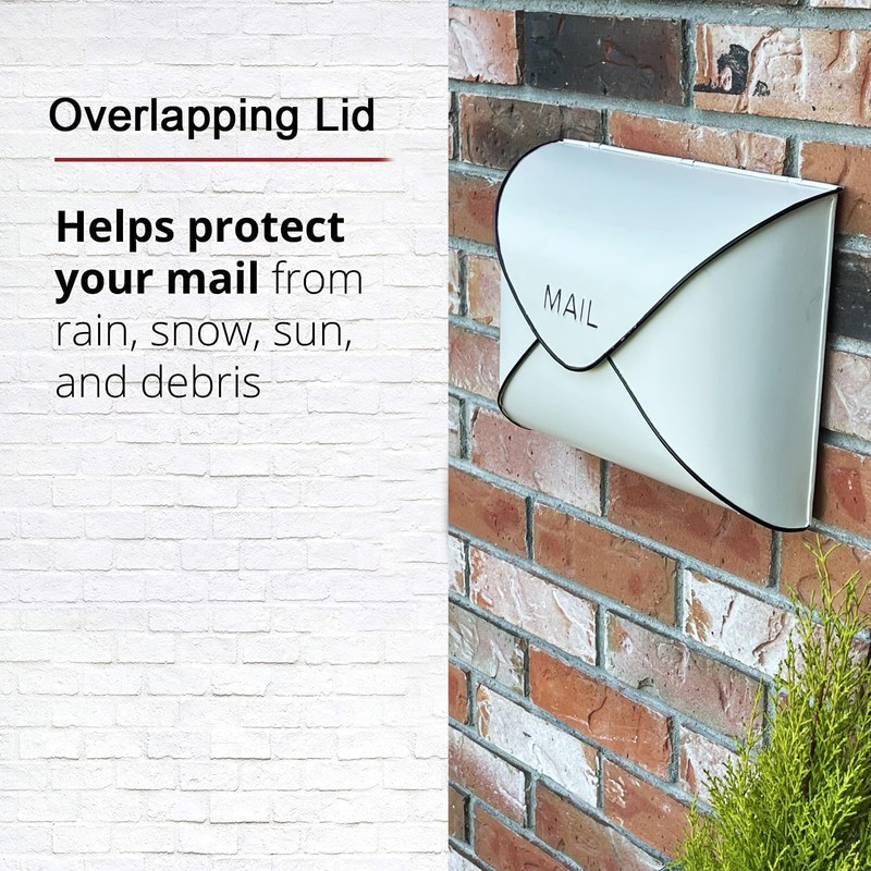 NACH Wall Mount Mailboxes for Outside, 12.5 x 5 x
