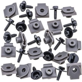 Rexka 15 Sets Fender Liner Bumper Cover Splash Shield Screw & Nylon U Nuts Kit for Mazda 9CF600516B C27450133 - Multipurpose