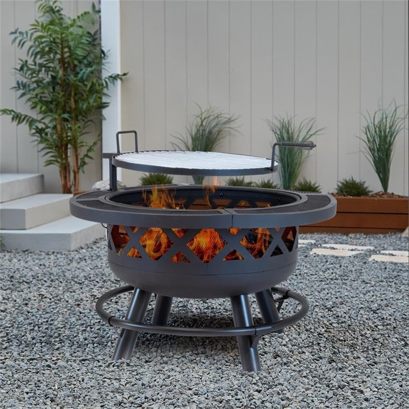 Outdoor Leisure Products 5511 32" Black Roundup Fire Pit with
