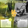 20V Cordless String Trimmer, 2.0Ah Battery Powered with Fast Charger,