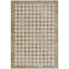 Livabliss x Galey Alix Myrtle Avenue V Vintage Checkerboard Area Rug, 5'3" x 7'7" (5' x 8'), Taupe Checkered