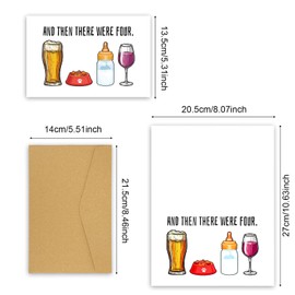 Tinoaly Baby Shower Card, Funny New Baby Card Congratulations Mom and Dad New Baby Gifts Cute New Born Card Card for New Parents (Style 3)