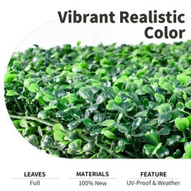 Hedge Maze 12pc 20" x 20" Boxwood Panels,Grass Wall Backdrop, Greenery Backdrop Wall, UV-Protection Green Wall Decor, Boxwood Hedge Grass Wall Boxwood Wall Outdoor Indoor Wall Decor