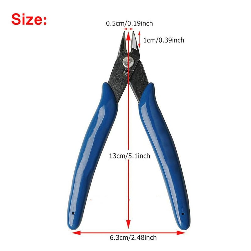 5 Pcs Electrical Wire Cable Cutter,5" Micro Cutting Plier Diagonal