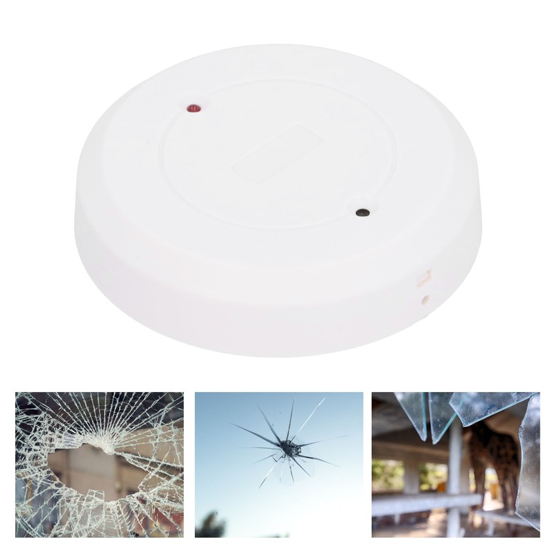 Wired Glass Break Detector Round Door Window Breakin Sensor Tamper
