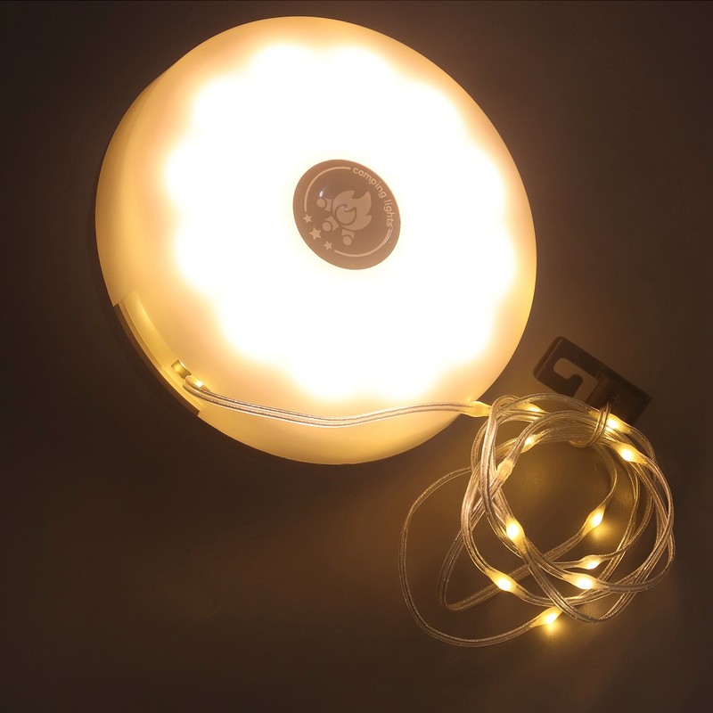 Camping Light String Multi Modes Flexible Waterproof USB Rechargeable Outdoor