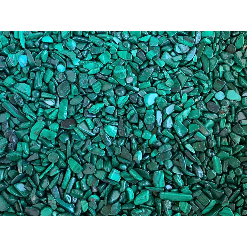 Malachite Chips – Natural Mini Malachite Stones, Crushed Undrilled Malachite,