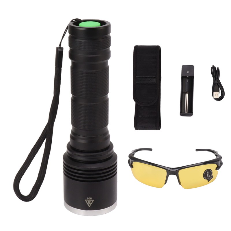 365nm UV Blacklight Flashlight USB Rechargeable Black Light Flashlight Pet