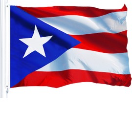 G128 – Puerto Rico (Puerto Rican) Flag | 3x5 feet | Printed 150D – Indoor/Outdoor, Vibrant Colors, Brass Grommets, Quality Polyester, Much Thicker More Durable Than 100D 75D Polyester
