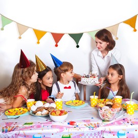 Buer Homie Fabric Garland Bunting, Outdoor Garland Weatherproof, Baby Room Boy Decoration, Mini Bunting for Gifts (Dark Candy Colour, 2.6 m)