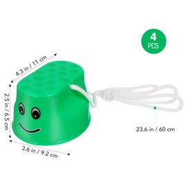 Toyvian 4 Pieces Pot Stilts Children Plastic Balance Training Sensory Training Game Toddlers Nursery Children's Sports Home Garden School Development Early Education Toy