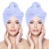 Glamza Microfiber Towel Super Absorbent Twist Turban Hair Wrap with