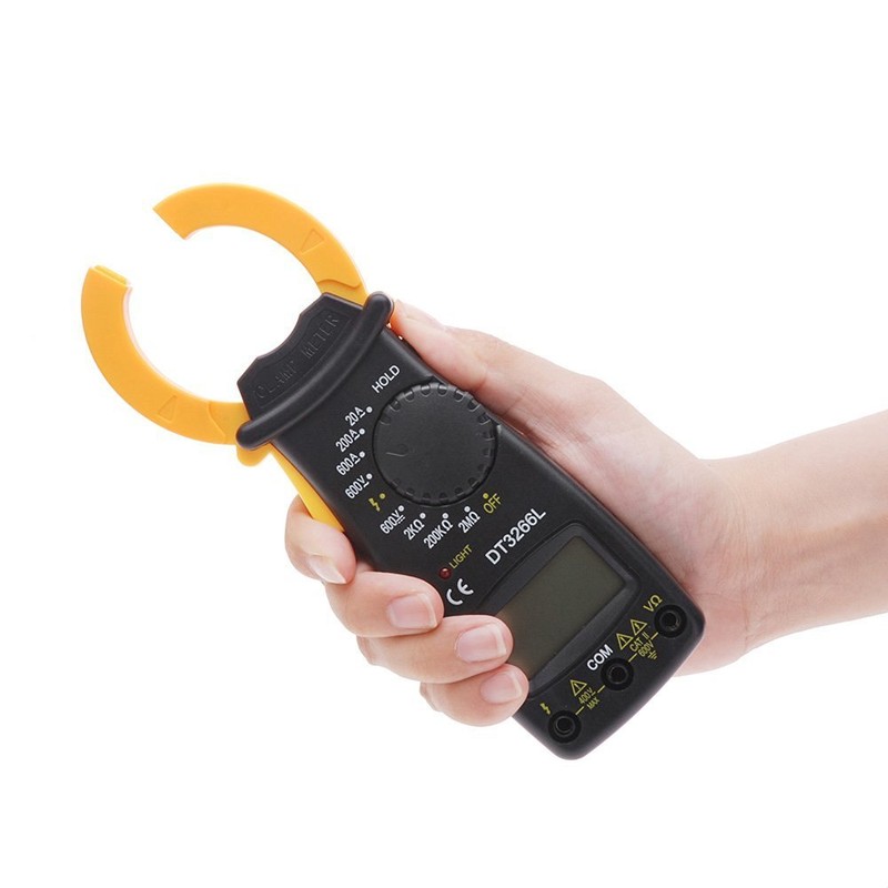 AC/DC Digital Clamp Meter Portable Handheld Test Lead Electronic Multimeter