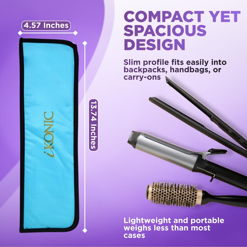 IKONIC Heat Resistant Hair Tools Travel Bag - Compact Storage