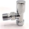 Greened House Haxby Chrome Angled TRV and Lock Shield Valve
