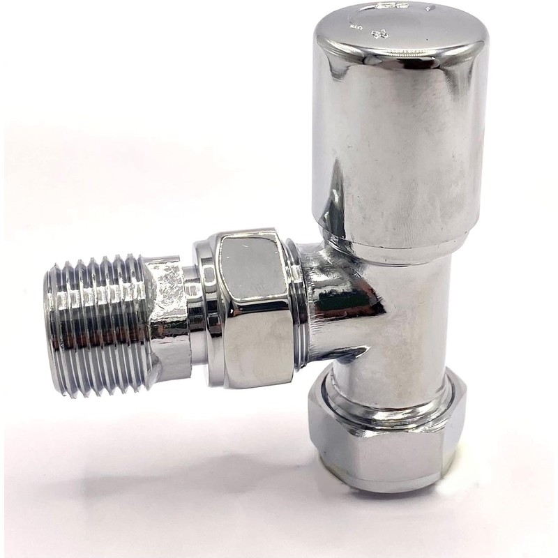 Greened House Haxby Chrome Angled TRV and Lock Shield Valve