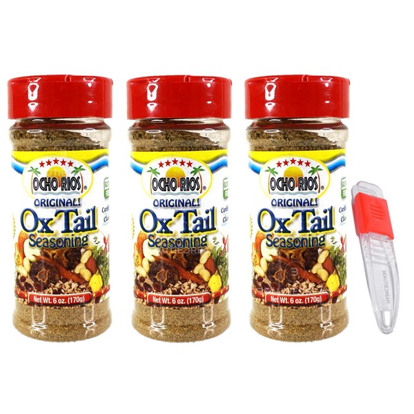 Ocho Rios Oxtail Seasoning Pack of 3 with Adjustable Measuring