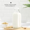 JoyJolt Glass Milk Bottles with Lids and Pourer – 32