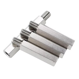 SYDARSYN Spacer Stainless Steel Hex Spacer Sleeves PCB Board Male Female Thread Spacer Bolts M4 x 15 + 6 mm (Pack of 5)