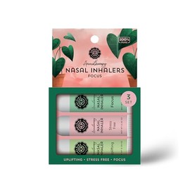 Aromatherapy Nasal Inhaler Sticks Collection - All-Natural Wellness Kit | Made with Undiluted Essential Oil Blends for Overall Well-Being (3 Pack, Focus)