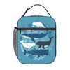 Hulnulnu Ocean Whale Sea Animals Insulated Lunch Bag Reusable Insulated