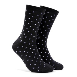 Forony Men's Dress Socks Purple Polka Dots Dress Socks Cotton Polka Dots Socks Purple Sock for Men Crew