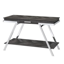 Steve Silver Roma Dark Gray Wood and Laminate Sofa Table
