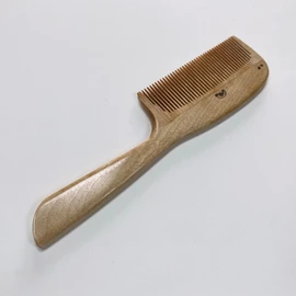 Minebari Comb with Handle, Made by Tuscular Combs Artisans ~ Has a Handle for Easy Combing (Large/Regular Teeth)