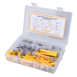 210 Uds tornillo autorroscante M5 M6 M8 surtido de anclajes acanalados con Kit de tornillos