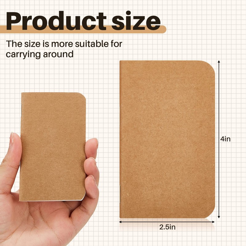 Outus 36 Pcs Pocket Notebook Mini Journal 2.5" x 4"