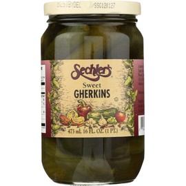 Sechlers Pickles Gherkins Sweet, 16 oz