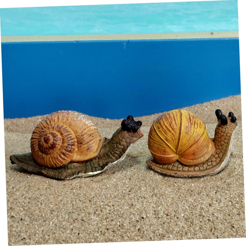 Gogogmee Snail Resin Crafts Vivid Snail Ornament Figurine Adornment Household