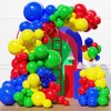 Red Yellow Blue Green Balloons Arch Kit, 129PCS Yellow Blue
