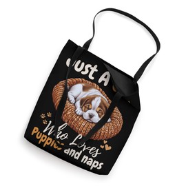 Just A Girl Who Loves Puppies & Naps For Girls For Dog Lover Tote Bag